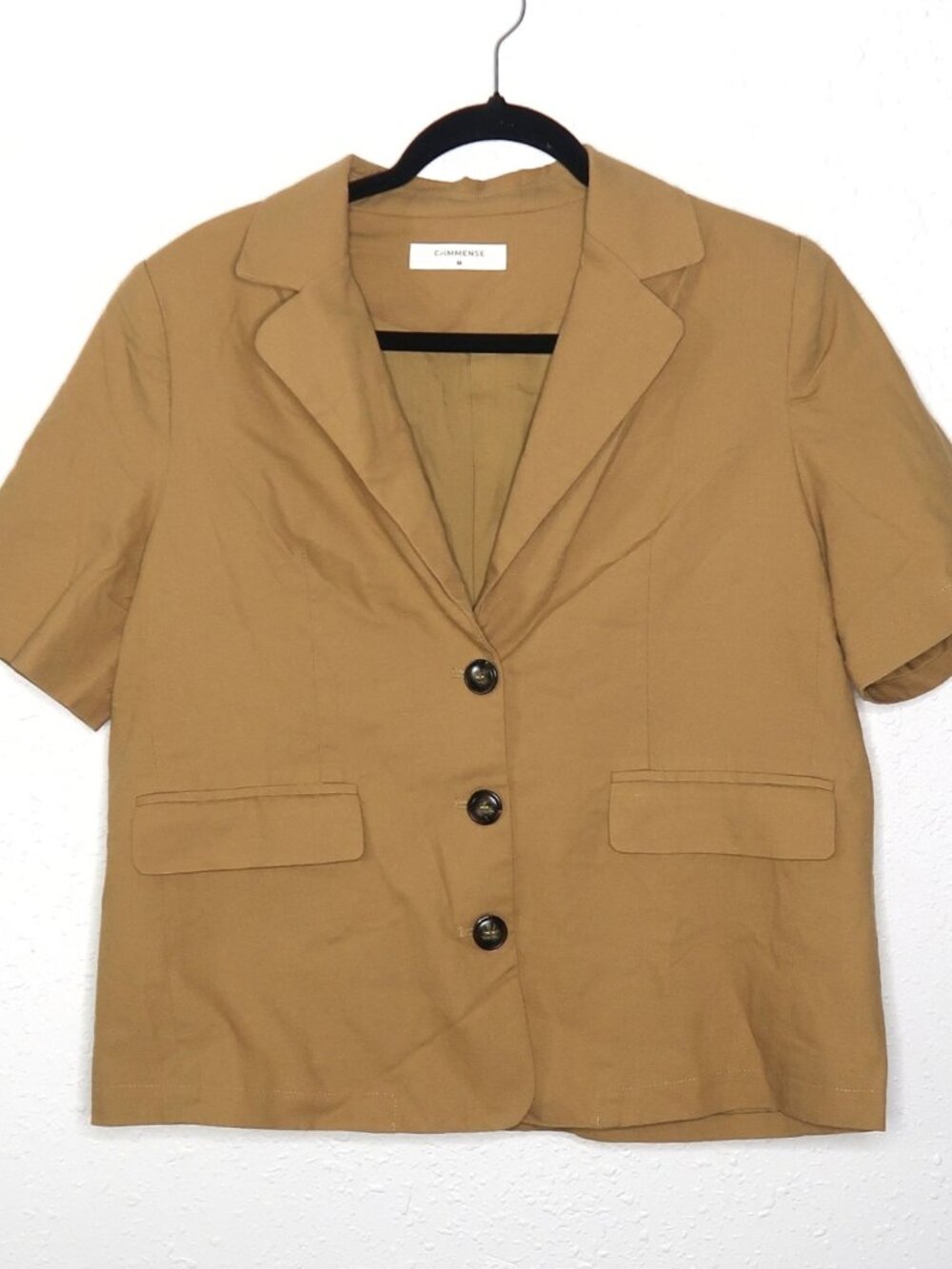 Commense Brown Short Sleeve Blazer